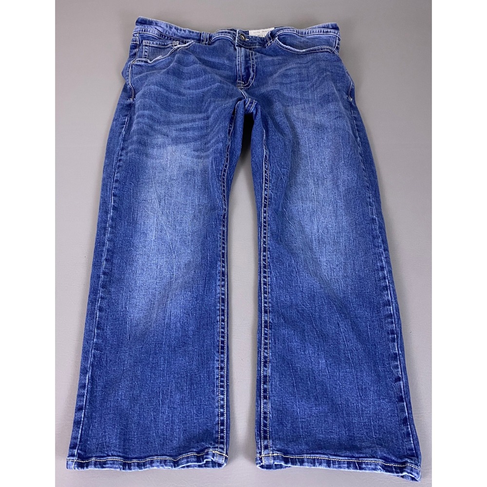 TK Axel Slim Bootcut Jeans Men's Size 40x30 Blue Medium Wash Stretch Denim
